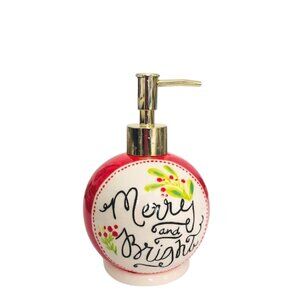 Merry and Bright Ceramic Soap/Lotion Dispenser